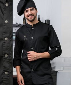 EX222 Chef´s Jacket Bikerstyle With Epaulettes