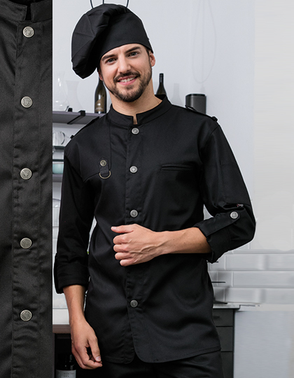 EX222 Chef´s Jacket Bikerstyle With Epaulettes