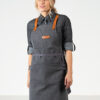 EX285 Bib Apron Canvas With Decorative Label 80 x 70 cm