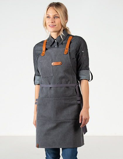EX285 Bib Apron Canvas With Decorative Label 80 x 70 cm