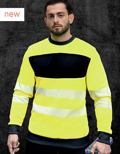KX1001 EOS Hi-Vis Workwear Sweatshirt With Printing Area