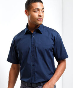 PW202 Men´s Poplin Short Sleeve Shirt
