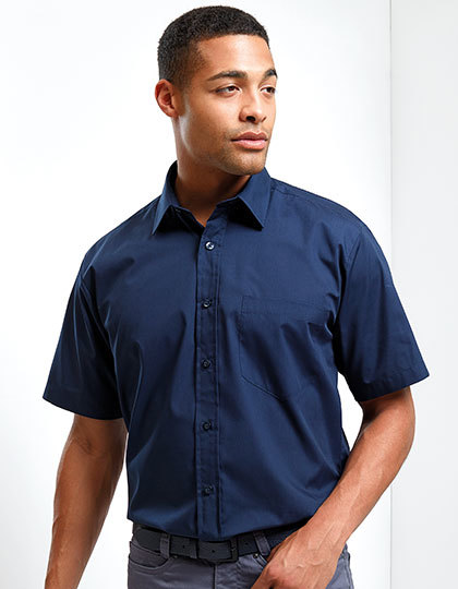 PW202 Men´s Poplin Short Sleeve Shirt