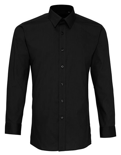 PW204 Men´s Long Sleeve Fitted Poplin Shirt