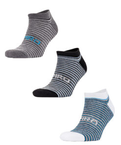 RT295 3-Pack Mixed Stripe Coolmax Sneaker Socks