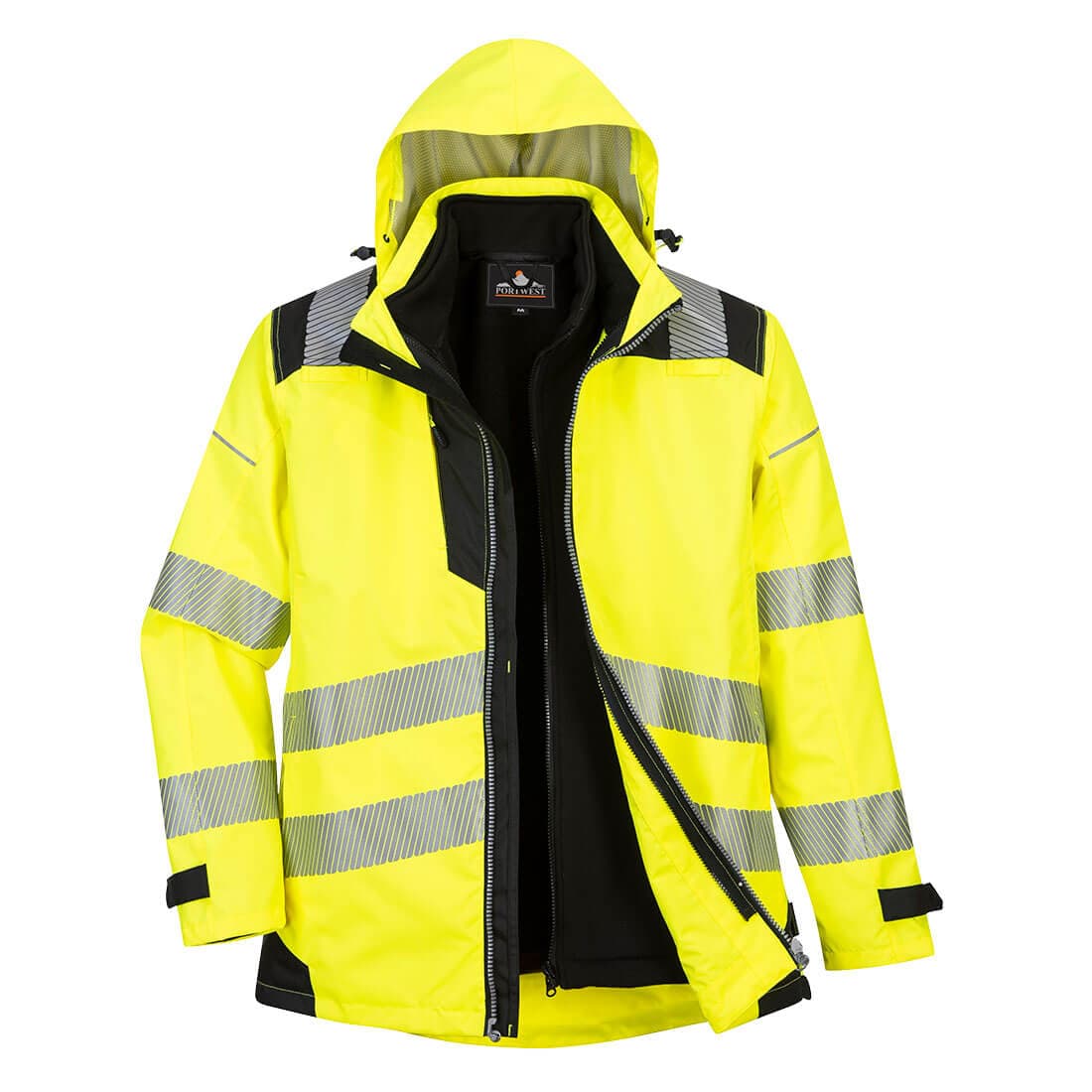 PW365 - PW3 hi-vis 3 i 1 jakke ISO EN20471 Sikkerhedsjakke